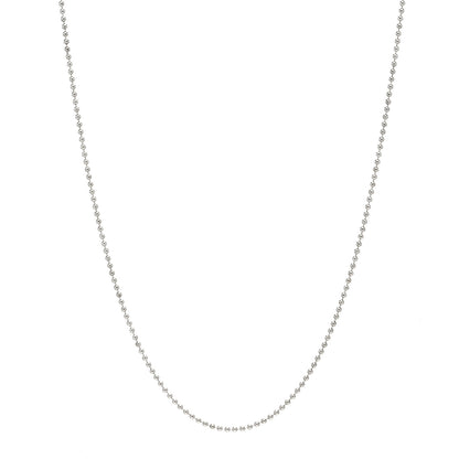 Tiffany Sterling Silver 1.2mm Bead Chain Necklace 18" 1 of 6