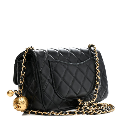 Chanel Lambskin Quilted Mini Rectangular Pearl Crush Flap Black 3 of 13