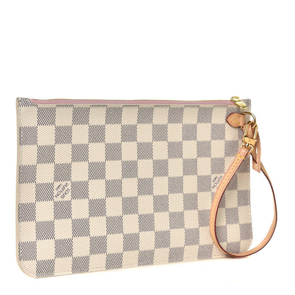 Louis Vuitton Damier Azur Neverfull MM GM Pochette Rose Ballerine 2 of 4