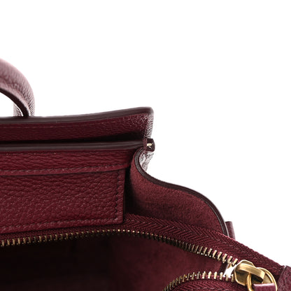 Celine Drummed Calfskin Nano Luggage Acai 12 of 12