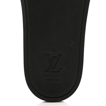 Louis Vuitton Rubber Monogram Eclipse Mens Waterfront Mules 10.5 Black 6 of 9