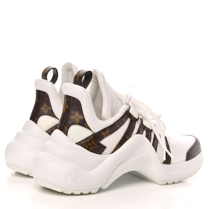 Louis Vuitton Patent Monogram LV Archlight Sneakers 38 White 4 of 10
