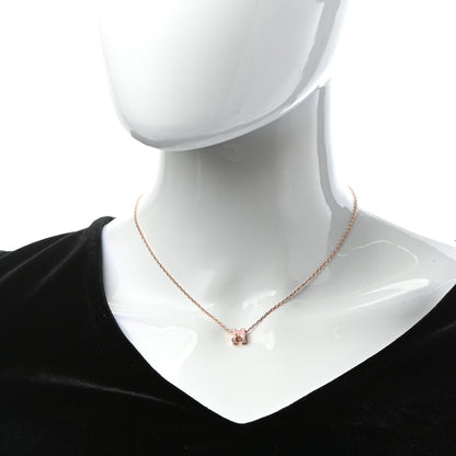 Hermes Lacquered Rose Gold Mini Pop H Pendant Necklace Rose Dragee 2 of 5