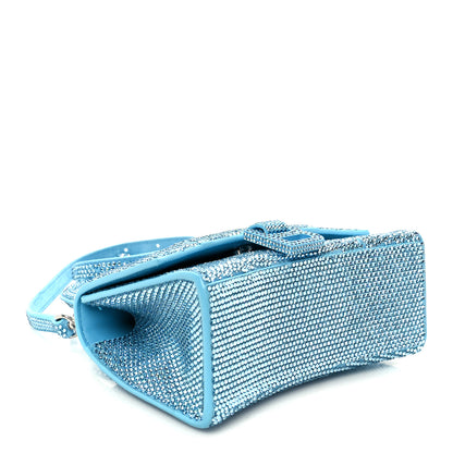Balenciaga Strass Suede Hourglass Top Handle Bag XS Light Blue 4 of 12