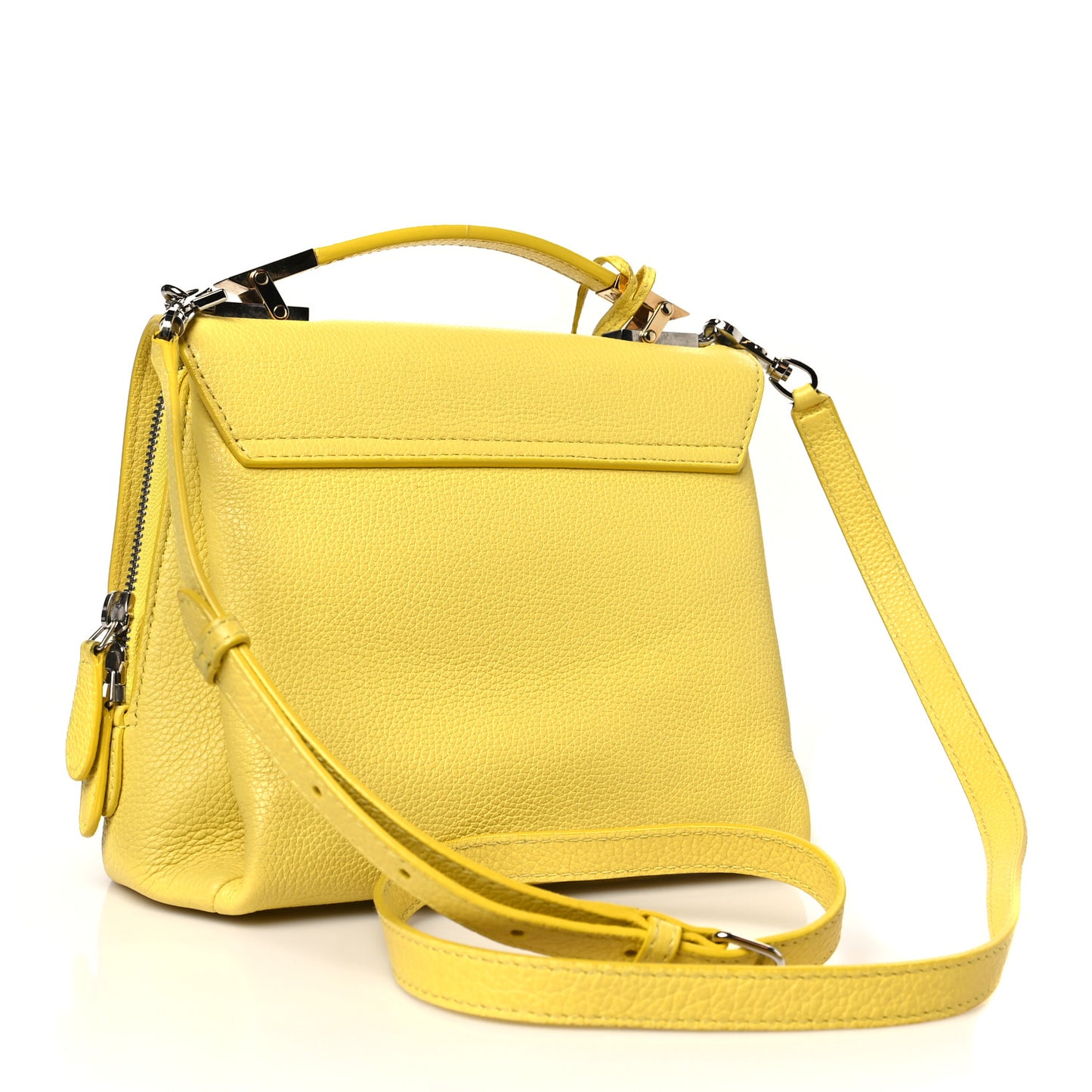 Grained Calfskin Le Dix Mini Soft Cartable Jaune Tournesol
