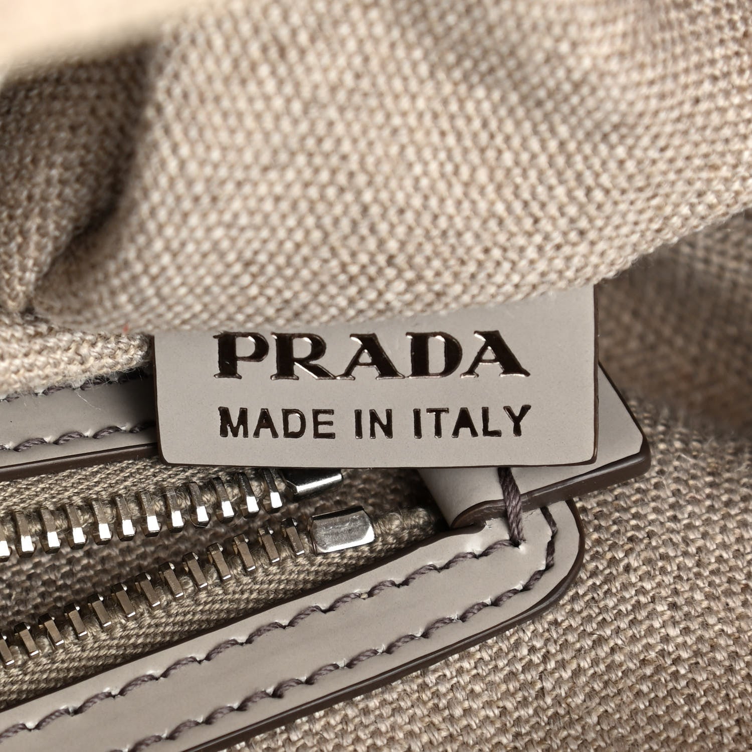 Prada Canvas Plexiglass Crystal Cluster Tote Fume 9 of 17