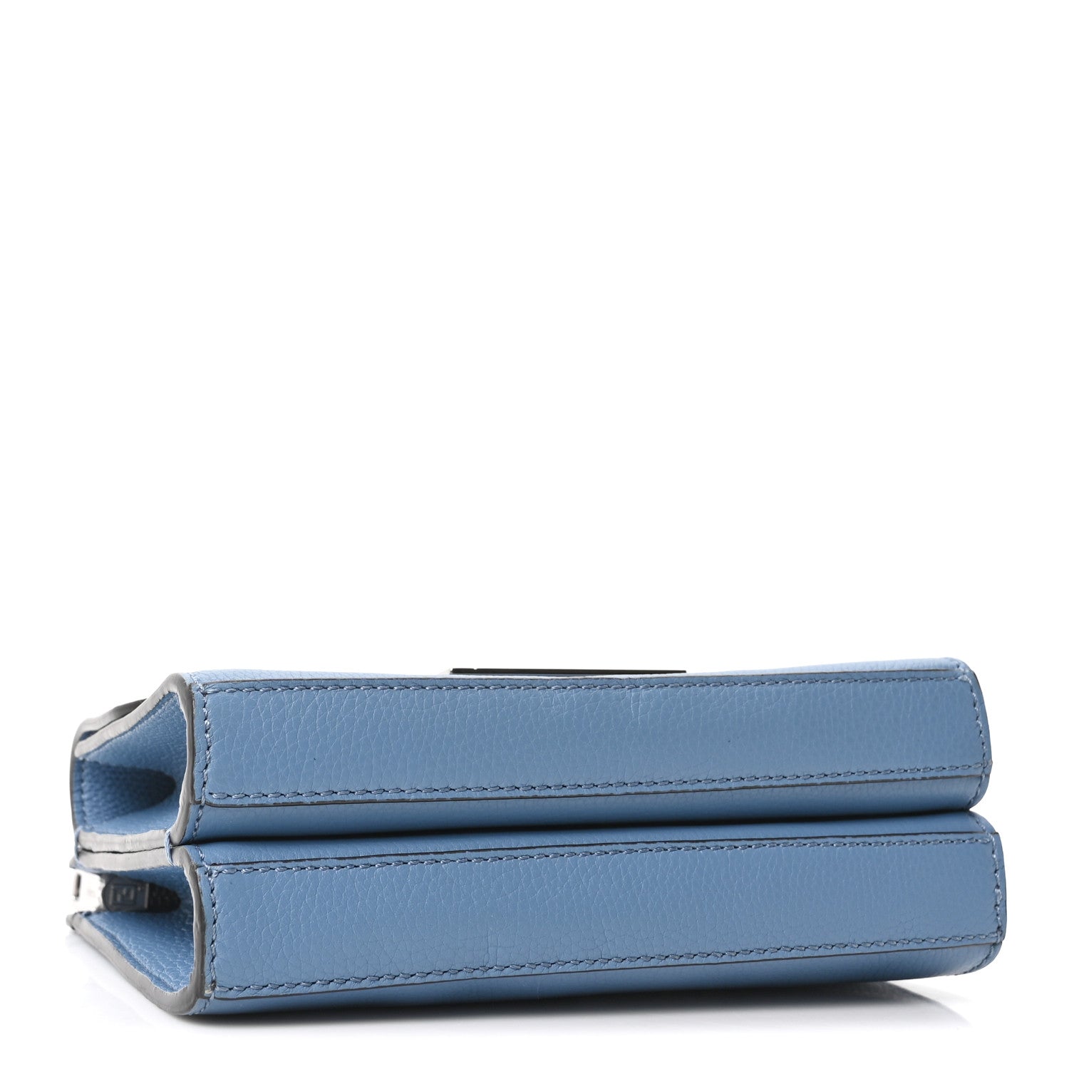 Fendi Vitello Cher Double Baguette Ceruleo 3 of 9