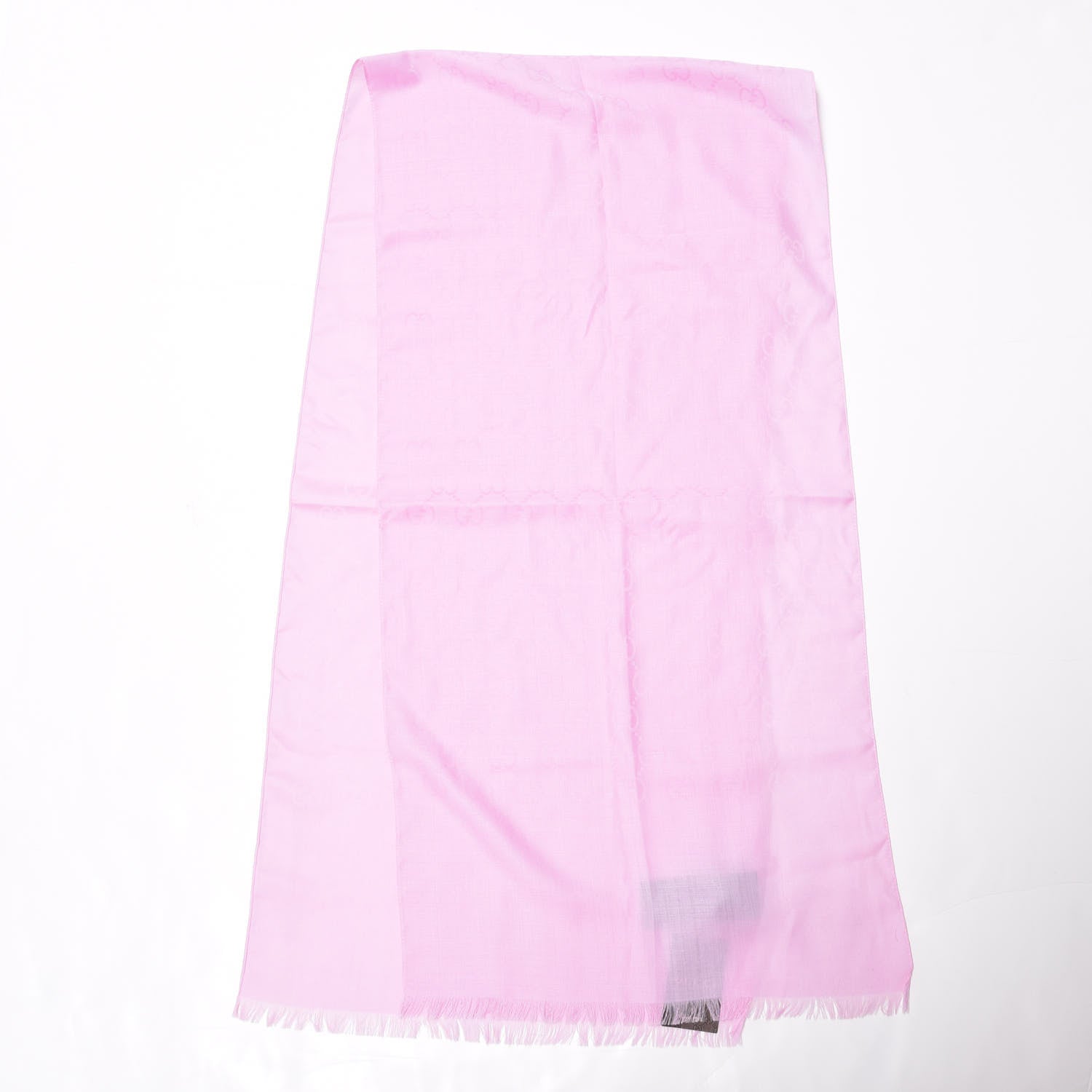 Gucci Wool Silk GG Monogram GGNat Scarf Rose 2 of 4