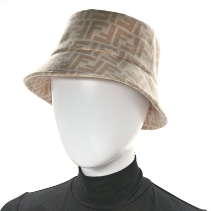Fendi Wool Silk FF Bucket Hat M Beige 2 of 8