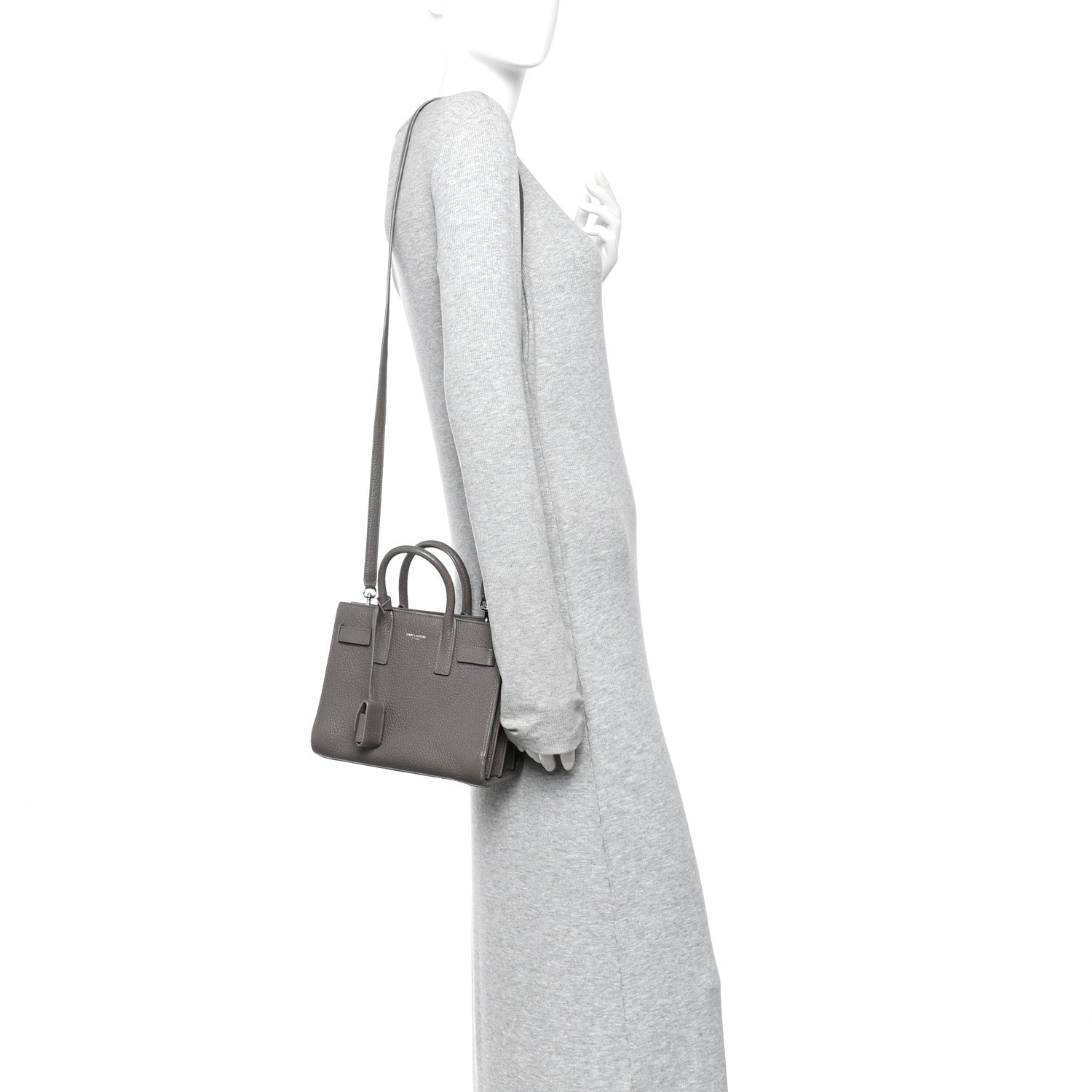 Saint Laurent Grained Calfskin Baby Sac De Jour Fog 2 of 11