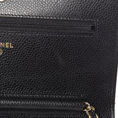 Chanel Caviar Quilted Wallet On Chain WOC Black 12 of 13