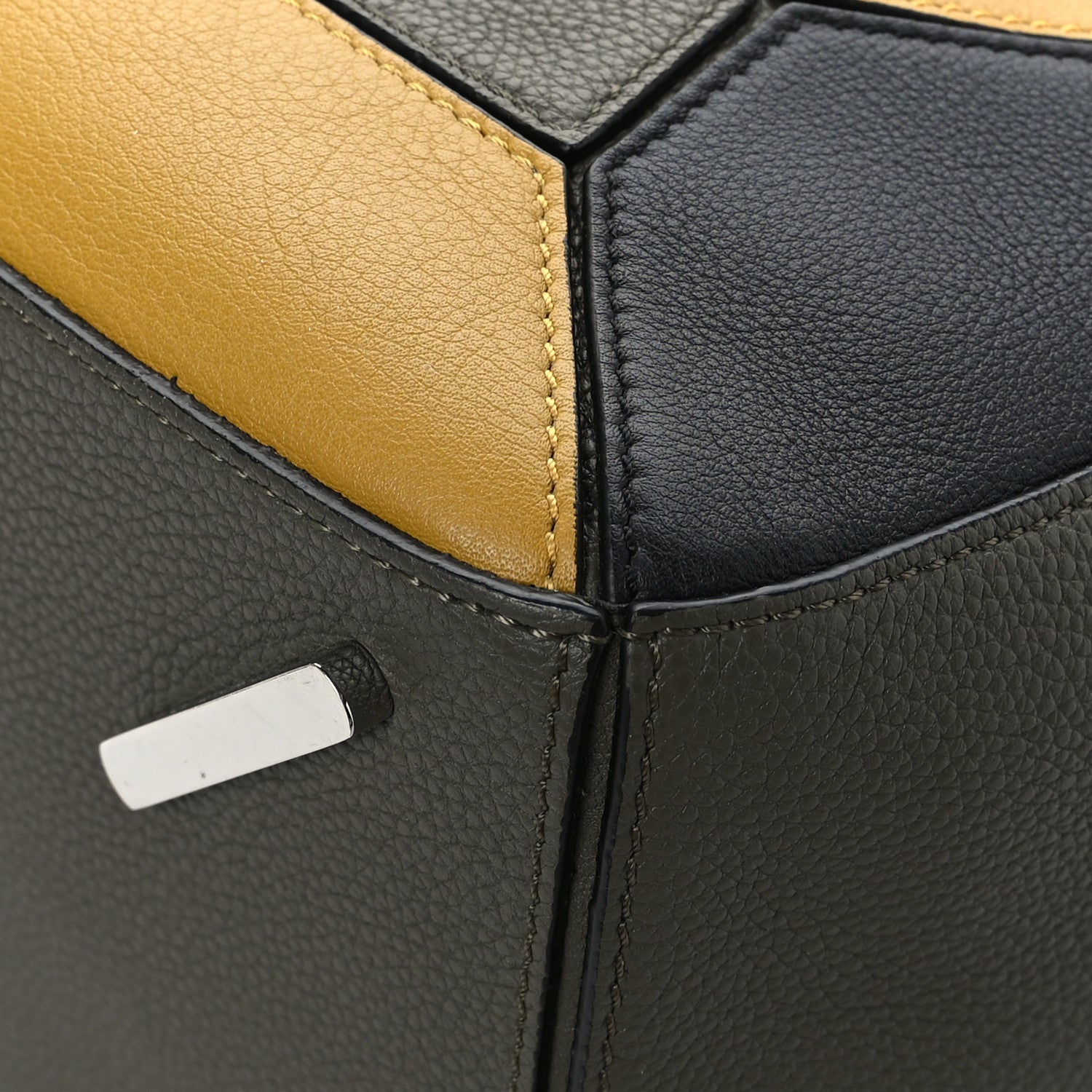 Loewe Calfskin Large Puzzle Bag Avocado Mustard Yellow 7 of 9