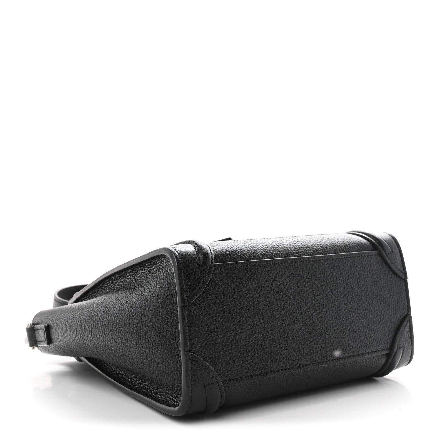Celine Drummed Calfskin Nano Luggage Black 4 of 11