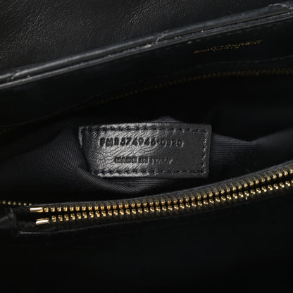 Saint Laurent Calfskin Y Quilted Monogram Medium Loulou Chain Satchel Black 7 of 17