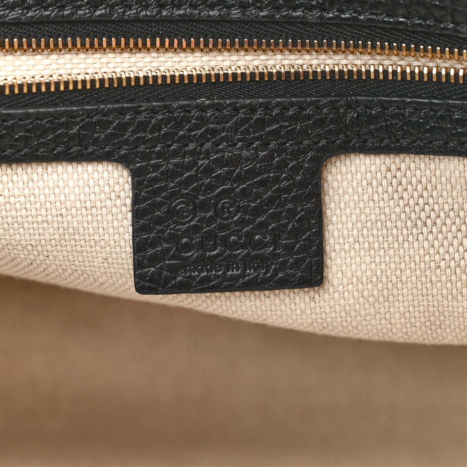 Gucci Pebbled Calfskin Medium Soho Chain Shoulder Bag Black 6 of 10