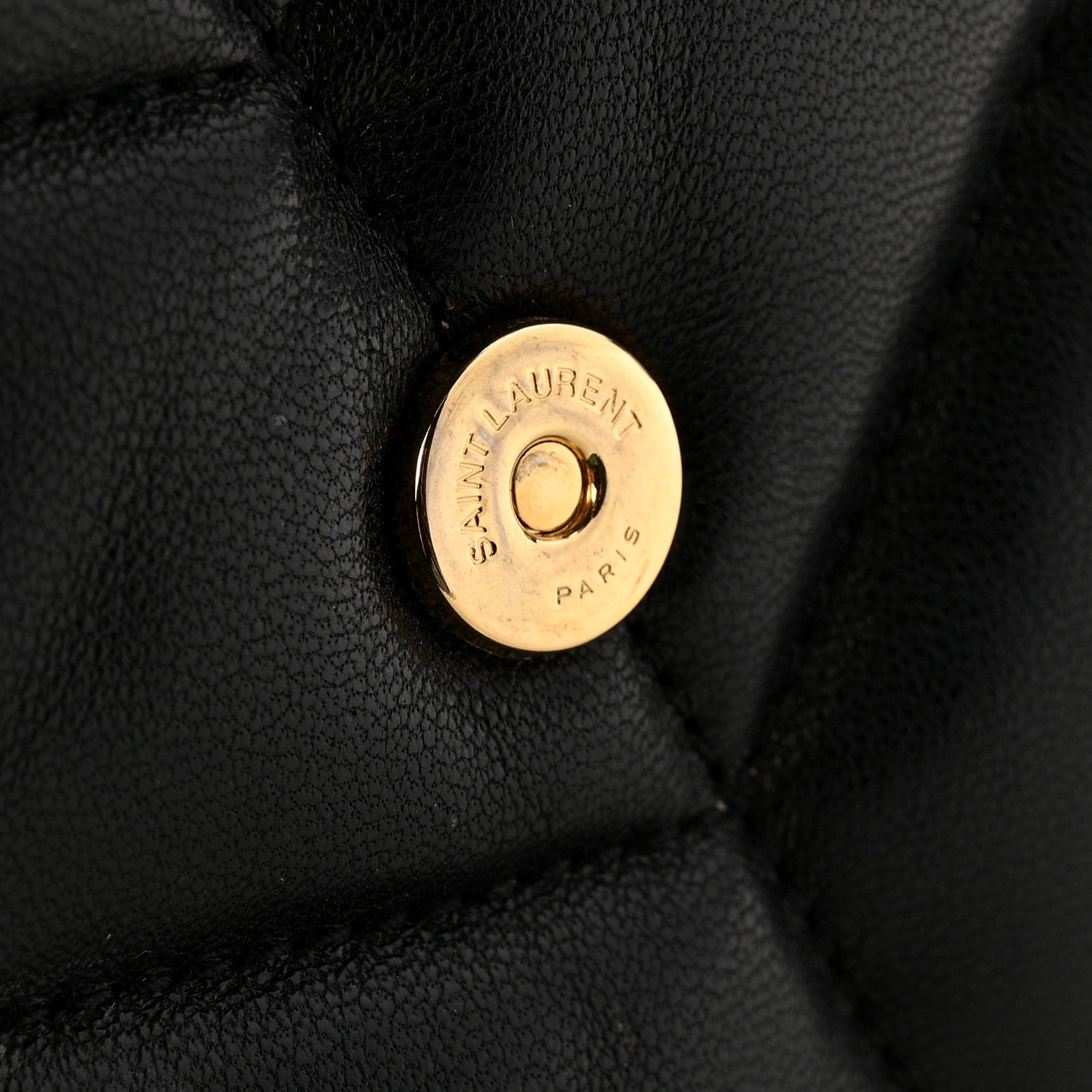Saint Laurent Lambskin Quilted Toy Loulou Puffer Monogram Chain Satchel Black 11 of 13