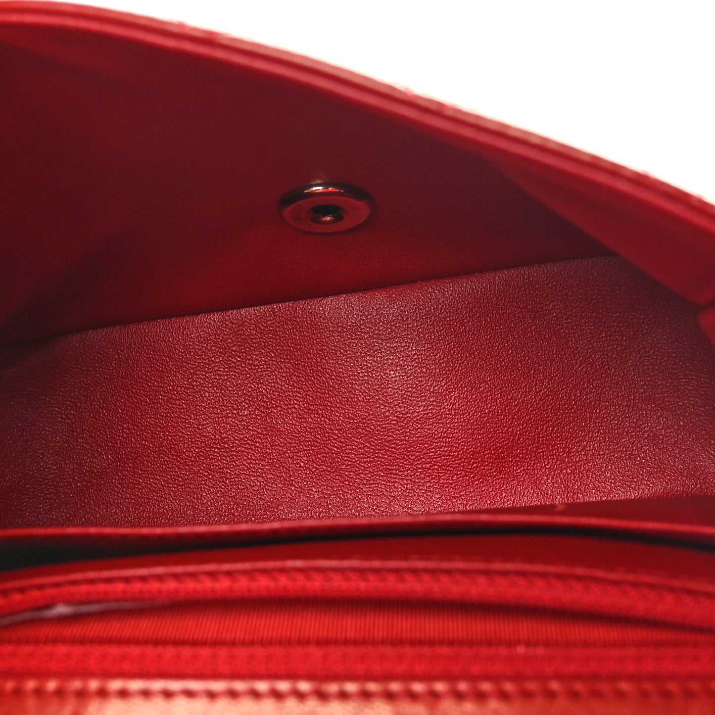 Lambskin Quilted Mini Square Flap Red