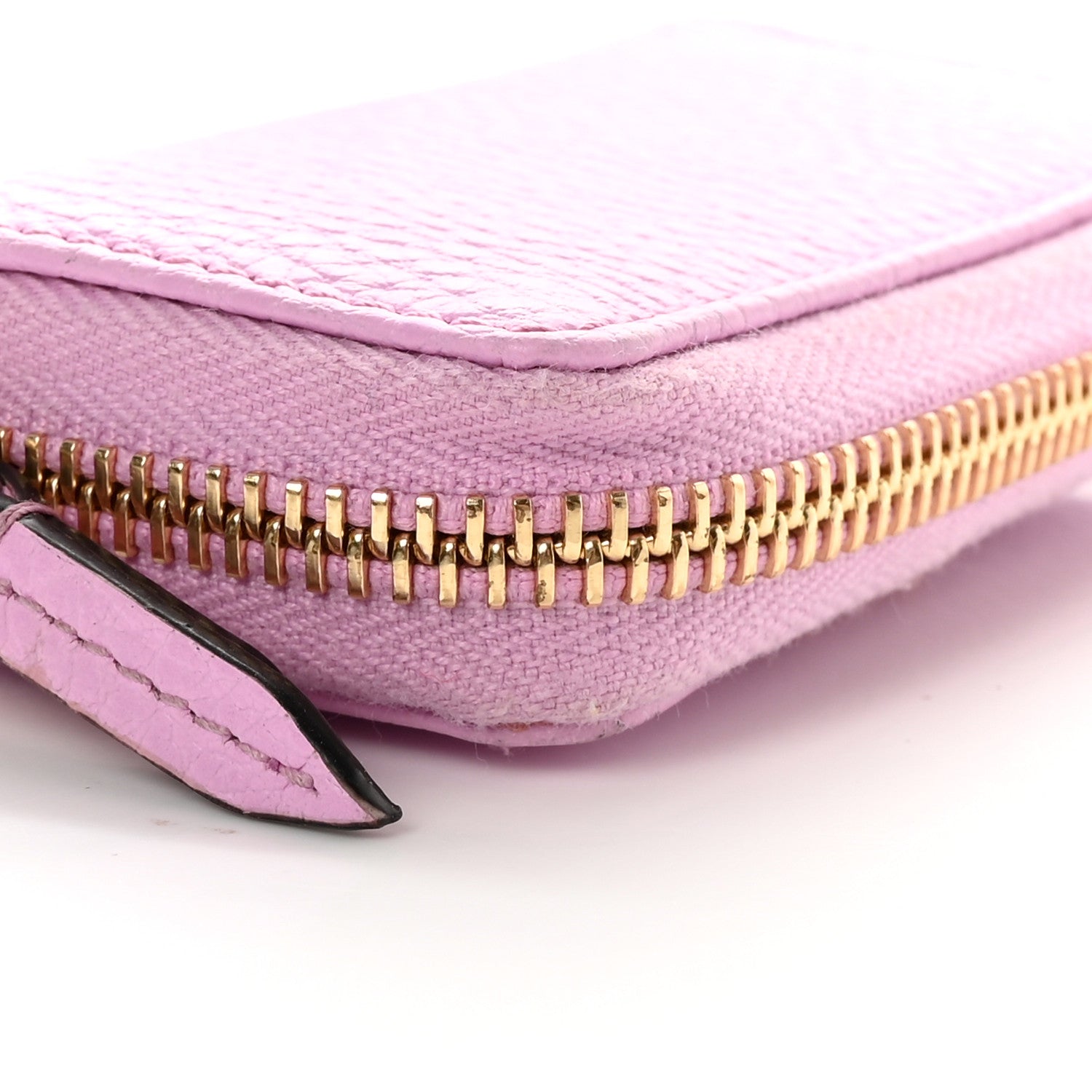 Gucci Dollar Calfskin Bosco Zip Around Key Case Malva 12 of 13