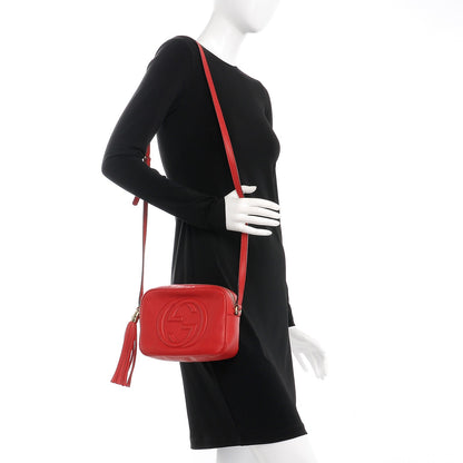Gucci Pebbled Calfskin Small Soho Disco Bag Tabasco Red 2 of 8