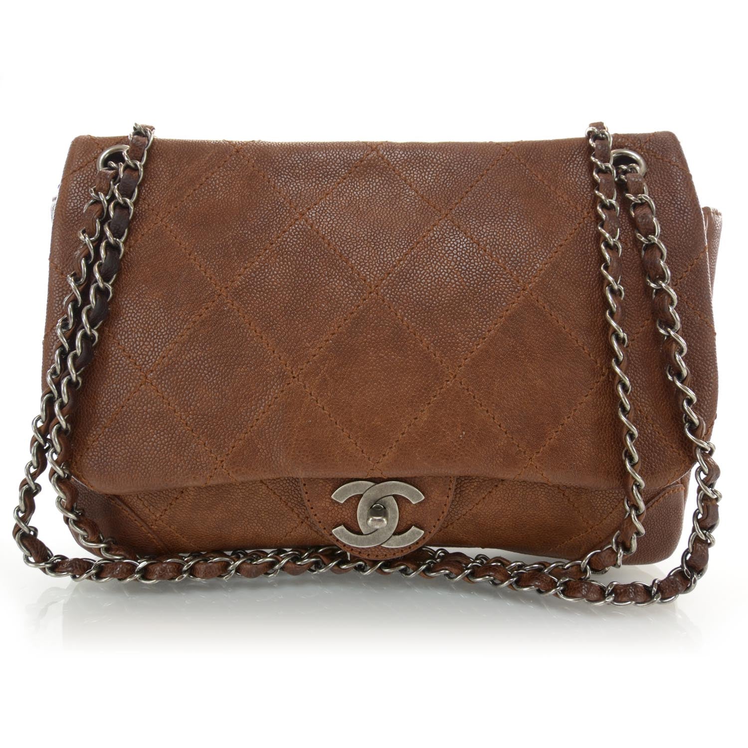 Chanel Caviar Outdoor Ligne Flap Brown 1 of 10