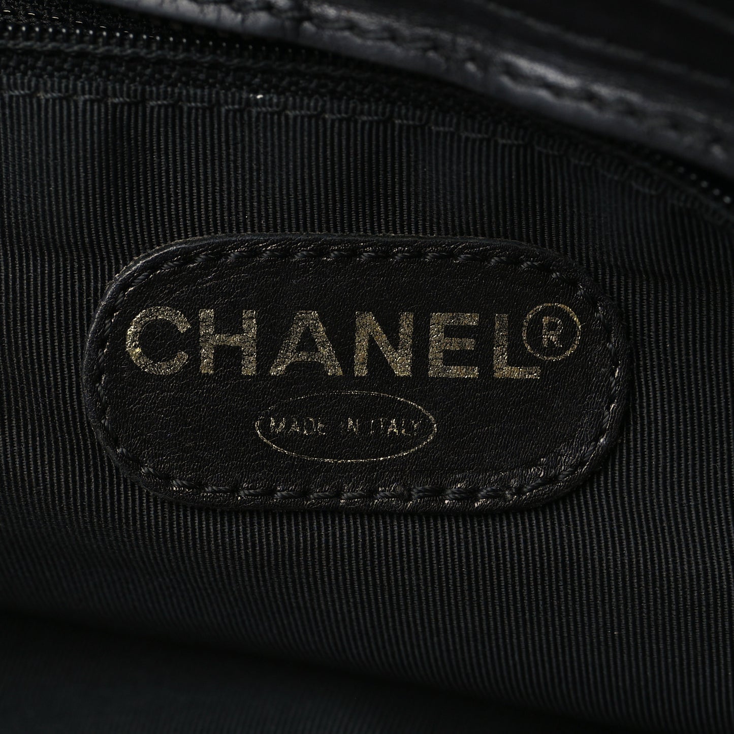 Calfskin CC Shoulder Bag Black