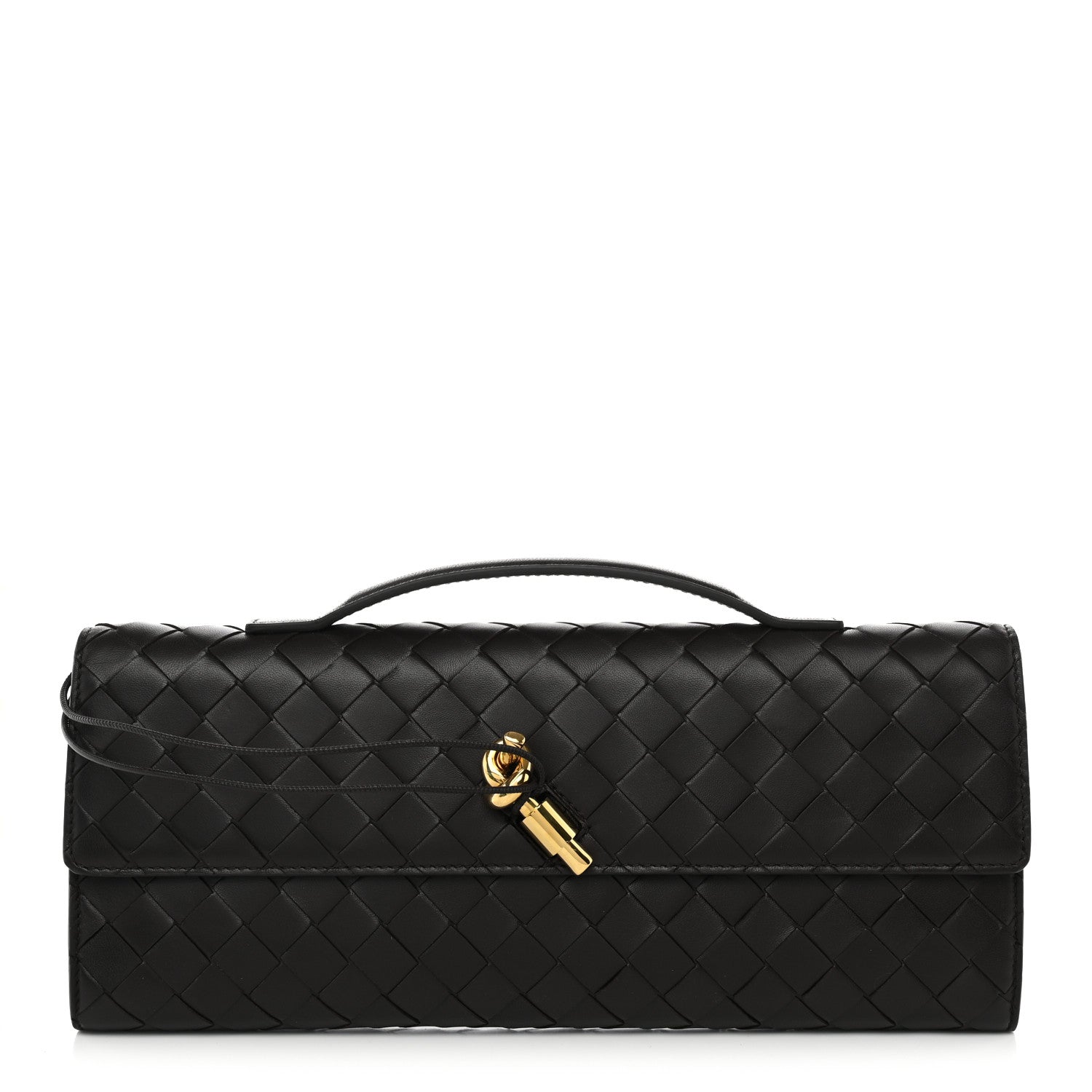 Bottega Veneta Nappa Intrecciato Long Andiamo Top Handle Clutch Fondant 1 of 7