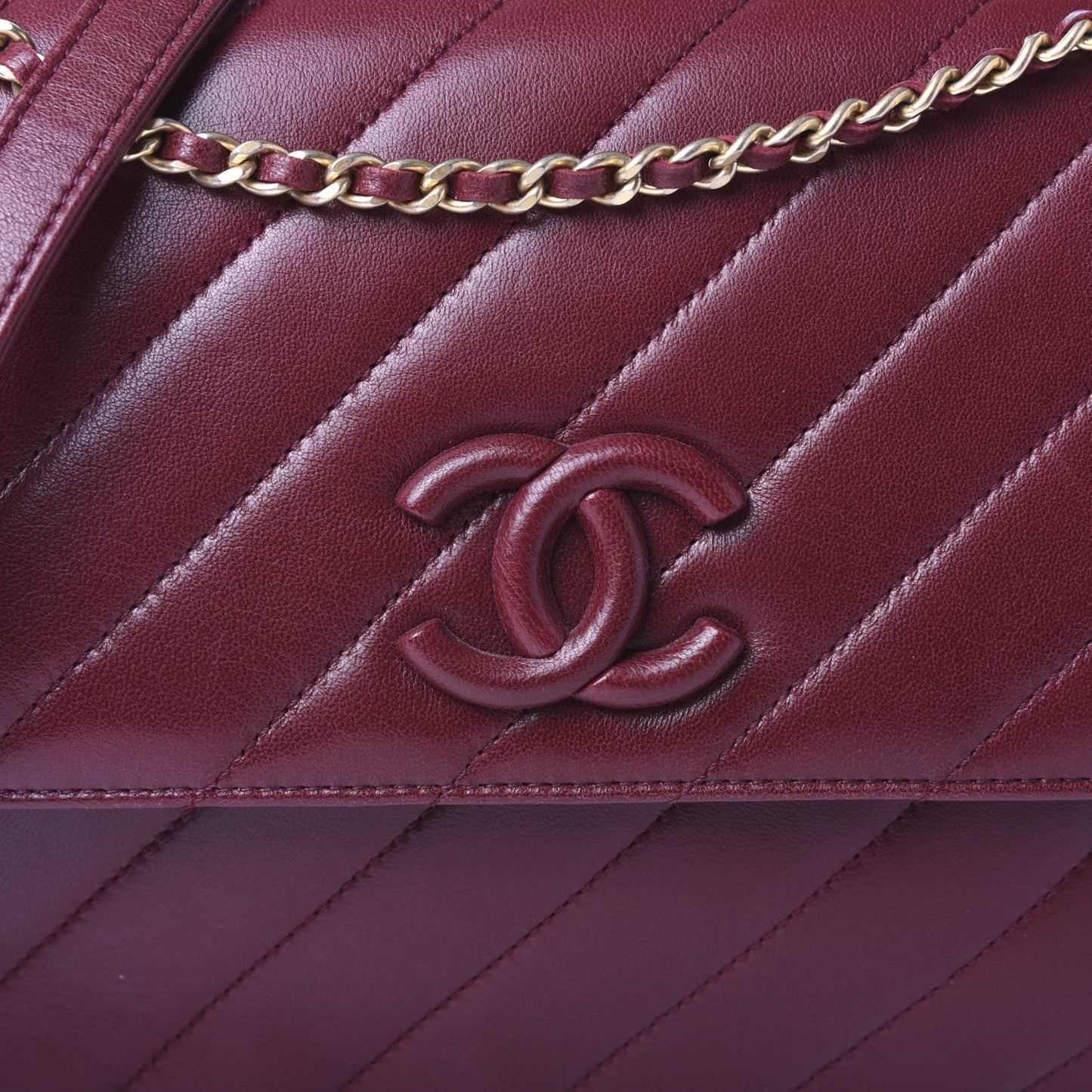 Lambskin Quilted Jumbo Coco Vintage Flap Burgundy