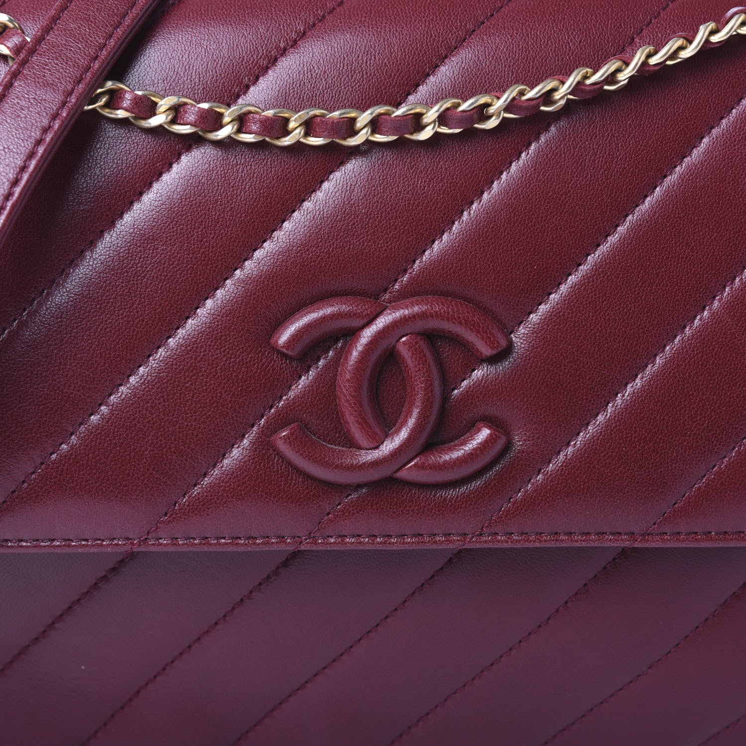 Chanel Lambskin Quilted Jumbo Coco Vintage Flap Burgundy 10 of 11