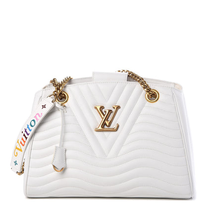 Louis Vuitton Calfskin New Wave Chain Tote Snow 1 of 11