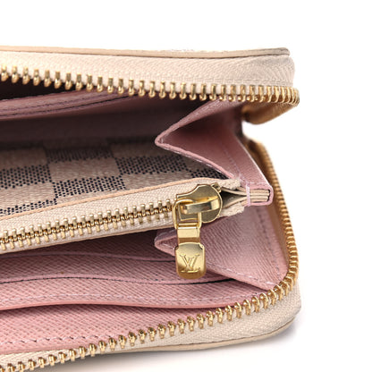 Louis Vuitton Damier Azur Clemence Wallet Rose Ballerine 6 of 14