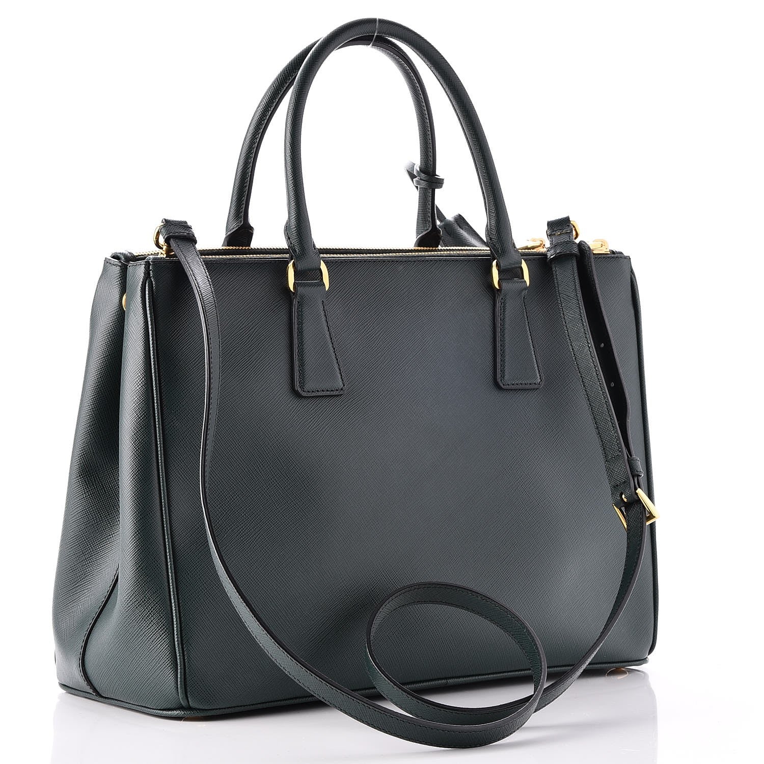 Prada Saffiano Medium Galleria Double Zip Tote Smeraldo 4 of 10