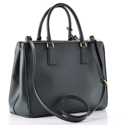 Prada Saffiano Medium Galleria Double Zip Tote Smeraldo 4 of 10