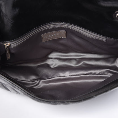 Chanel Glazed Calfskin Quilted CC Single Flap Black 5 of 9