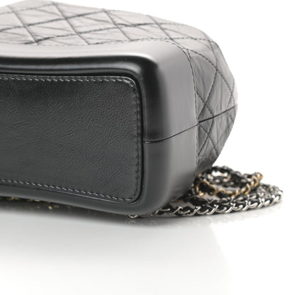 Chanel Aged Calfskin Quilted Small Gabrielle Backpack Black 10 of 11