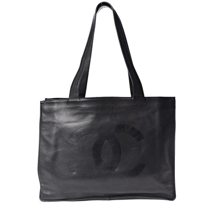 Chanel Lambskin CC Tote Black 1 of 12