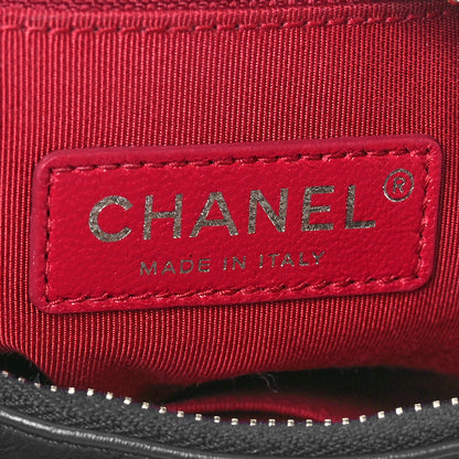 Chanel Aged Calfskin Quilted Small Gabrielle Hobo Navy Black 6 of 10