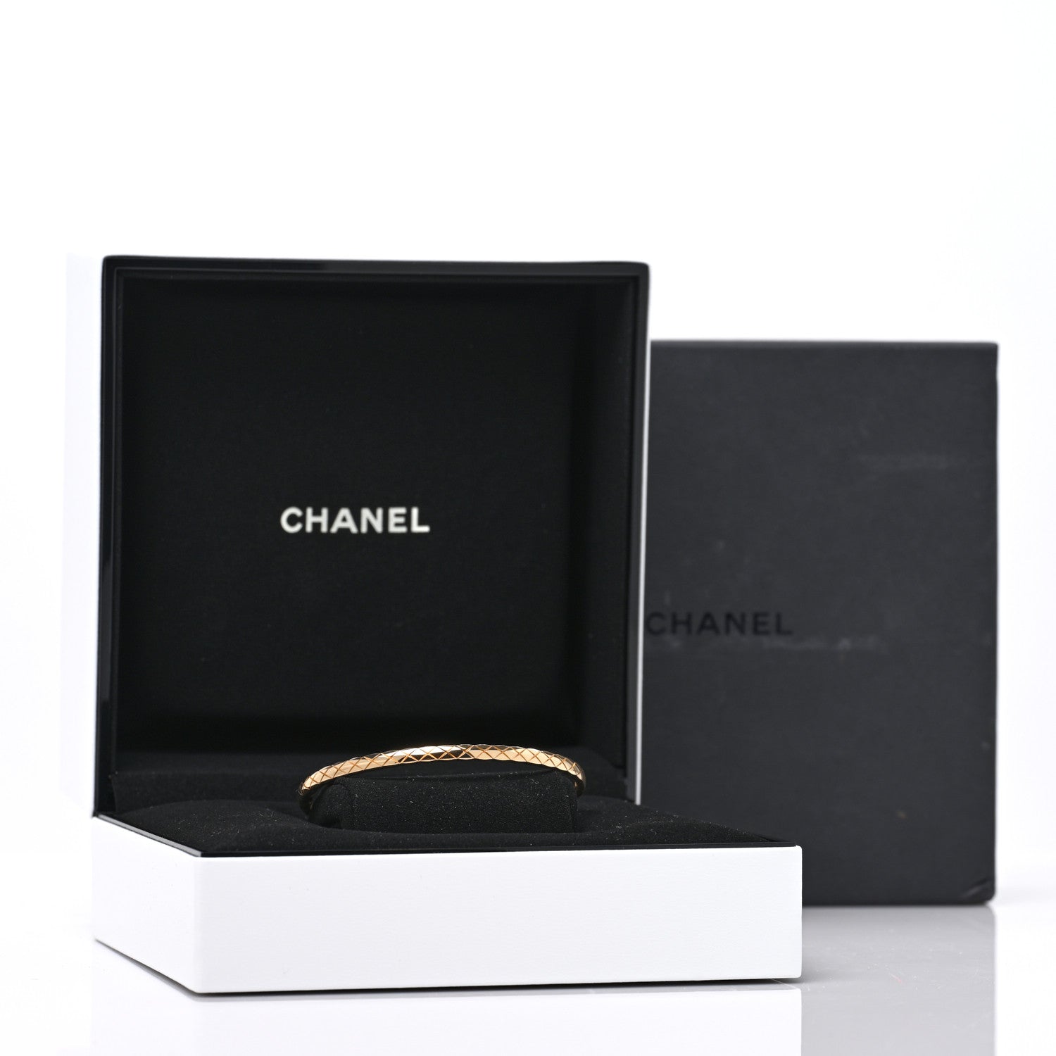 Chanel 18K Yellow Gold Mini Coco Crush Bangle Bracelet L 4 of 4