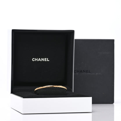 Chanel 18K Yellow Gold Mini Coco Crush Bangle Bracelet L 4 of 4