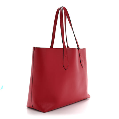 Burberry Haymarket Check Medium Reversible Tote Poppy Red 5 of 21
