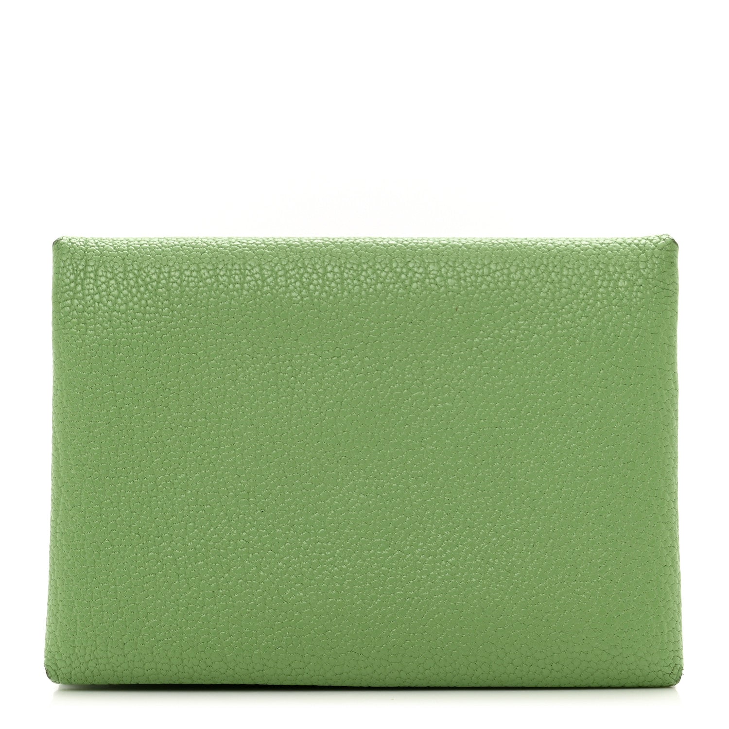 Hermes Chevre Mysore Verso Calvi Duo Card Case Vert Criquet Rose Lipstick 1 of 9