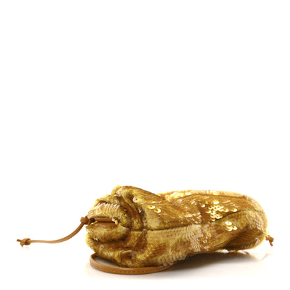 Bottega Veneta Sequin The Mini Pouch  Honeycomb Okra 4 of 9