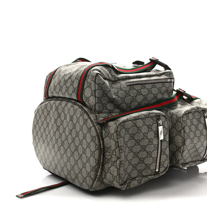 Gucci GG Supreme Web Large Backpack Beige New Acero 8 of 8