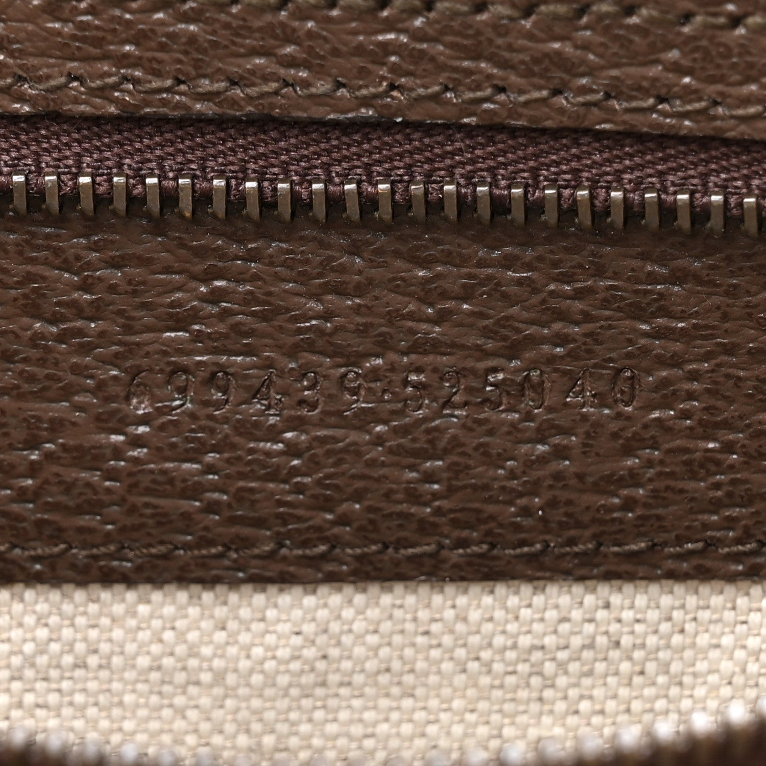 Gucci GG Supreme Monogram Textured Dollar Calfskin Web Ophidia Wristlet Shoulder Bag Beige Ebony New Acero 7 of 13