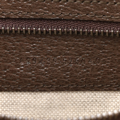 Gucci GG Supreme Monogram Textured Dollar Calfskin Web Ophidia Wristlet Shoulder Bag Beige Ebony New Acero 7 of 13