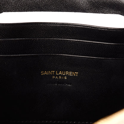 Saint Laurent Grain De Poudre Matelasse Monogram Mini Lou Camera Bag Dark Beige 6 of 9