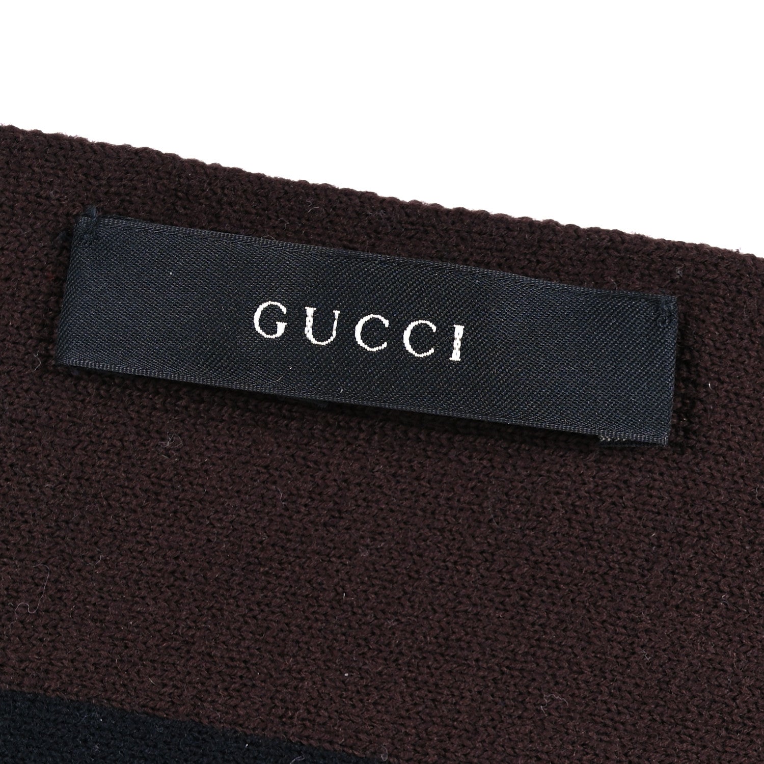 Gucci Wool Tricot Interlocking G Host Scarf Brown Dark Brown 3 of 4