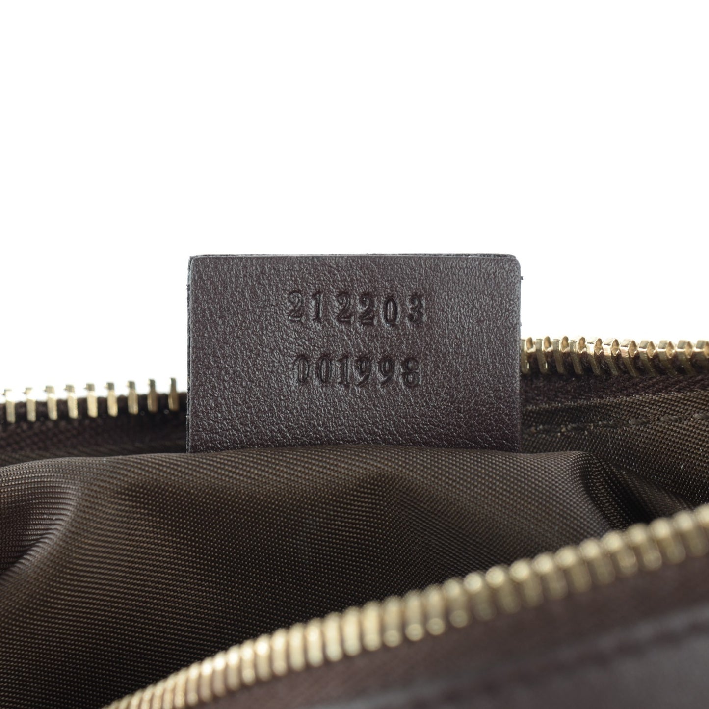 Guccissima Signature New Britt Wristlet Chocolate