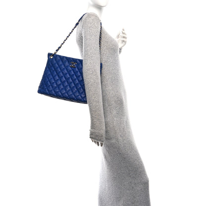 Chanel Caviar Quilted Easy Zip Tote Cobalt Blue 2 of 11