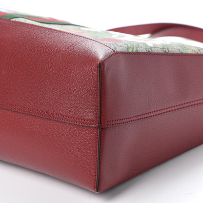 Gucci GG Supreme Monogram Flora Web Large Ophidia Tote Red 6 of 9