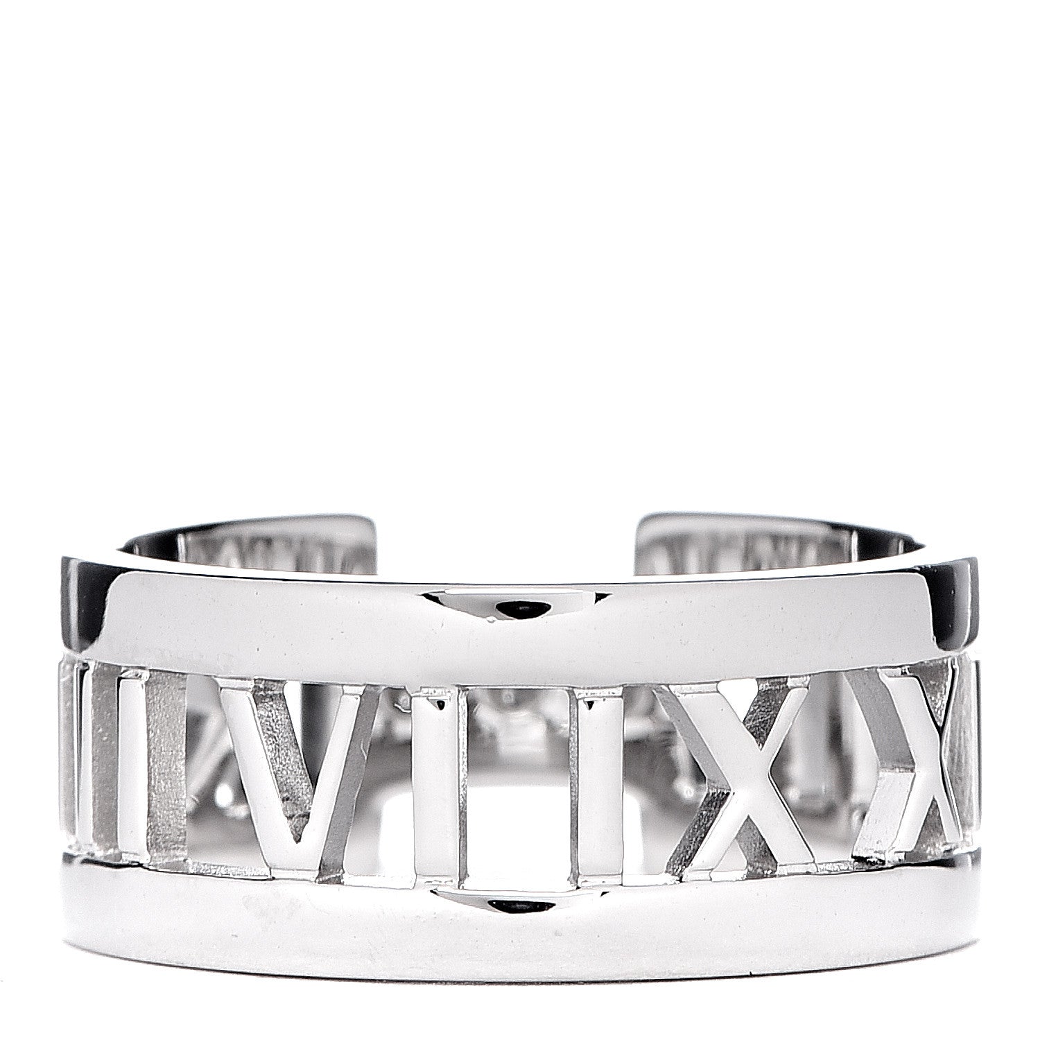 Tiffany 18K White Gold Diamond Open Atlas Ring 53 6.5 3 of 5
